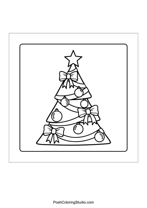 Christmas Tree Coloring Pages sample thumbnail